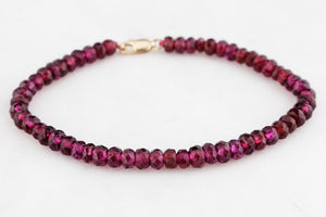MODERN FACETED RUBY BRACELET 9ct GOLD