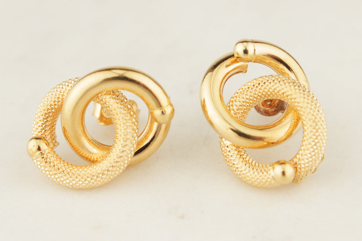 VINTAGE c1980’s ITALIAN EARRINGS 18ct GOLD