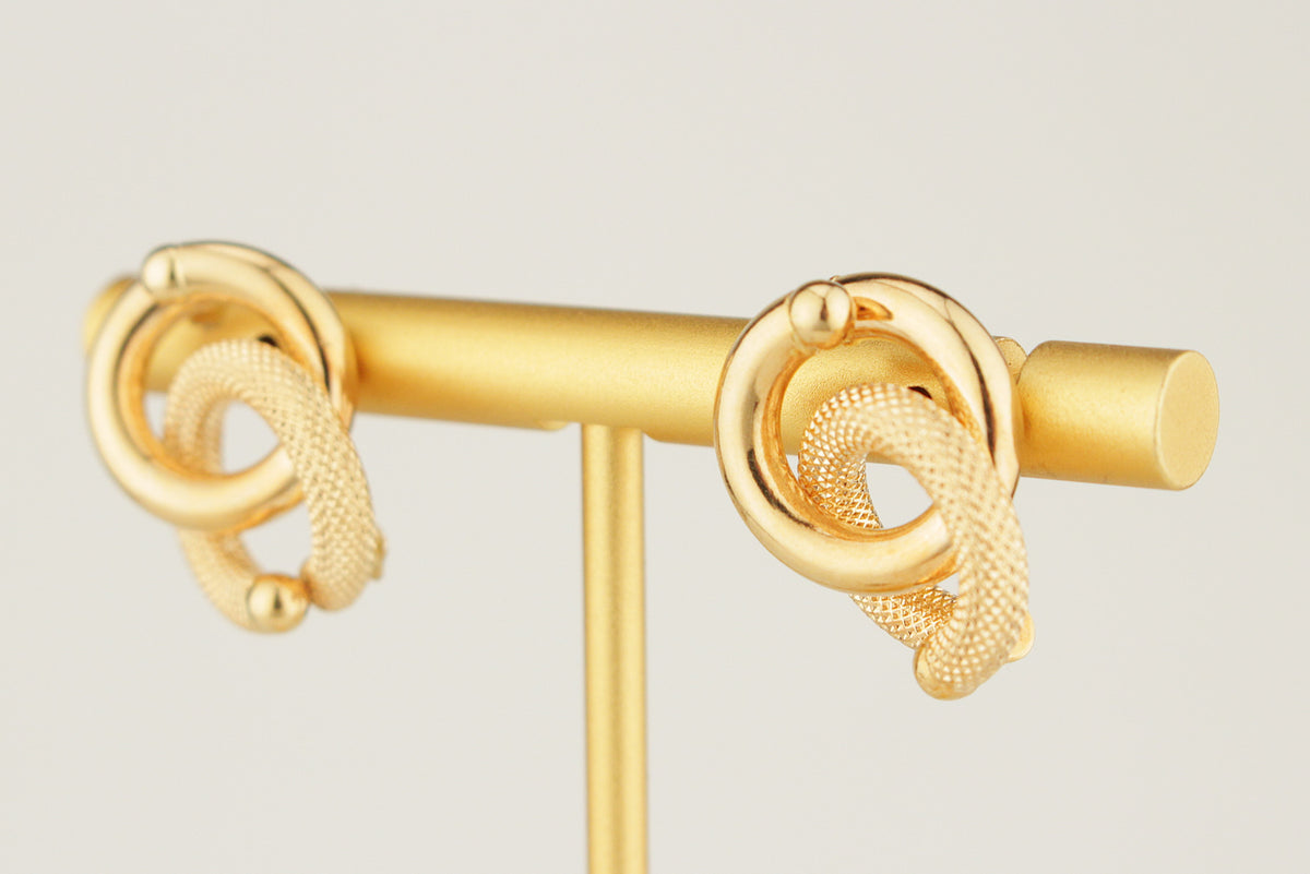 VINTAGE c1980’s ITALIAN EARRINGS 18ct GOLD