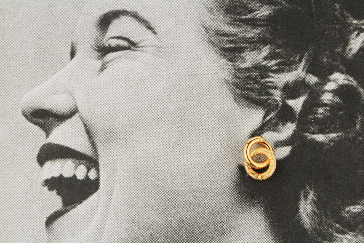 VINTAGE c1980’s ITALIAN EARRINGS 18ct GOLD