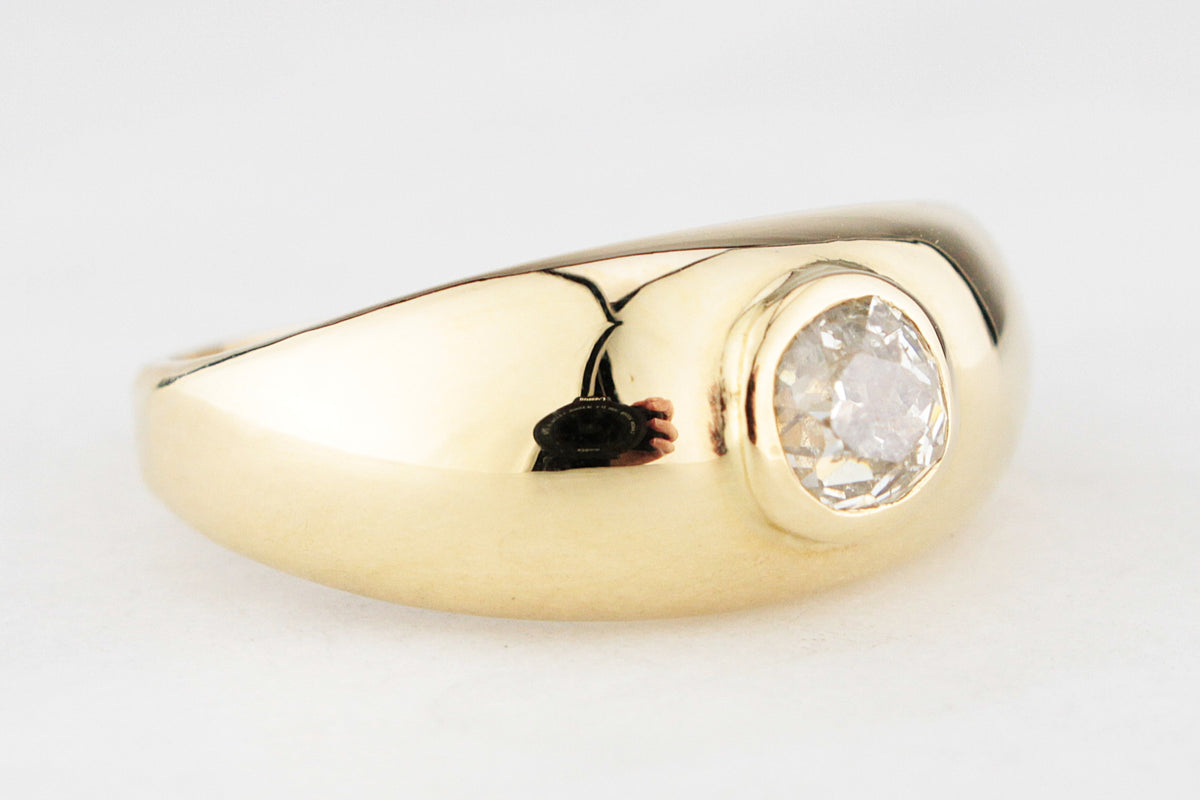 BESPOKE .55ct OLD MINE CUT DIAMOND RING 18ct GOLD