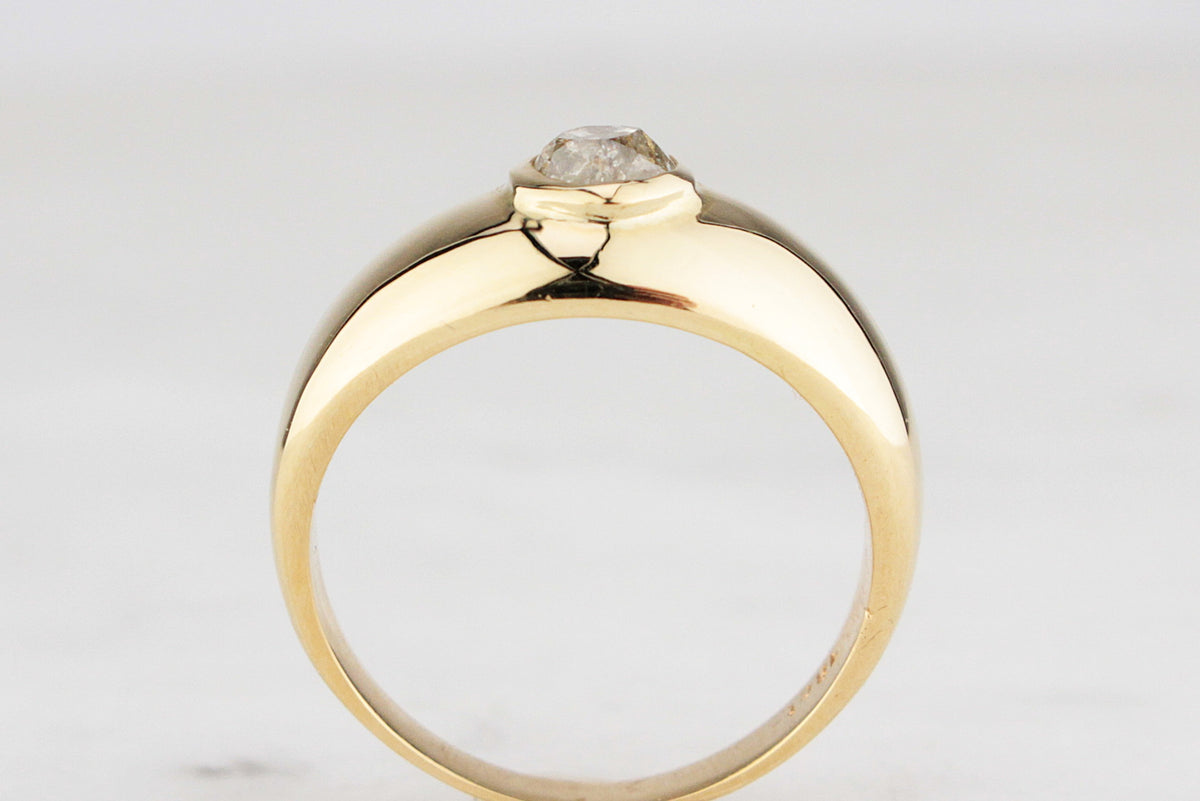 BESPOKE .55ct OLD MINE CUT DIAMOND RING 18ct GOLD