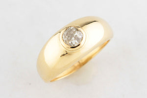 BESPOKE .55ct OLD MINE CUT DIAMOND RING 18ct GOLD