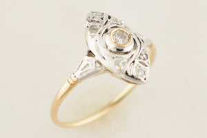 ART DECO c1920 .20ct DIAMOND RING 18ct GOLD