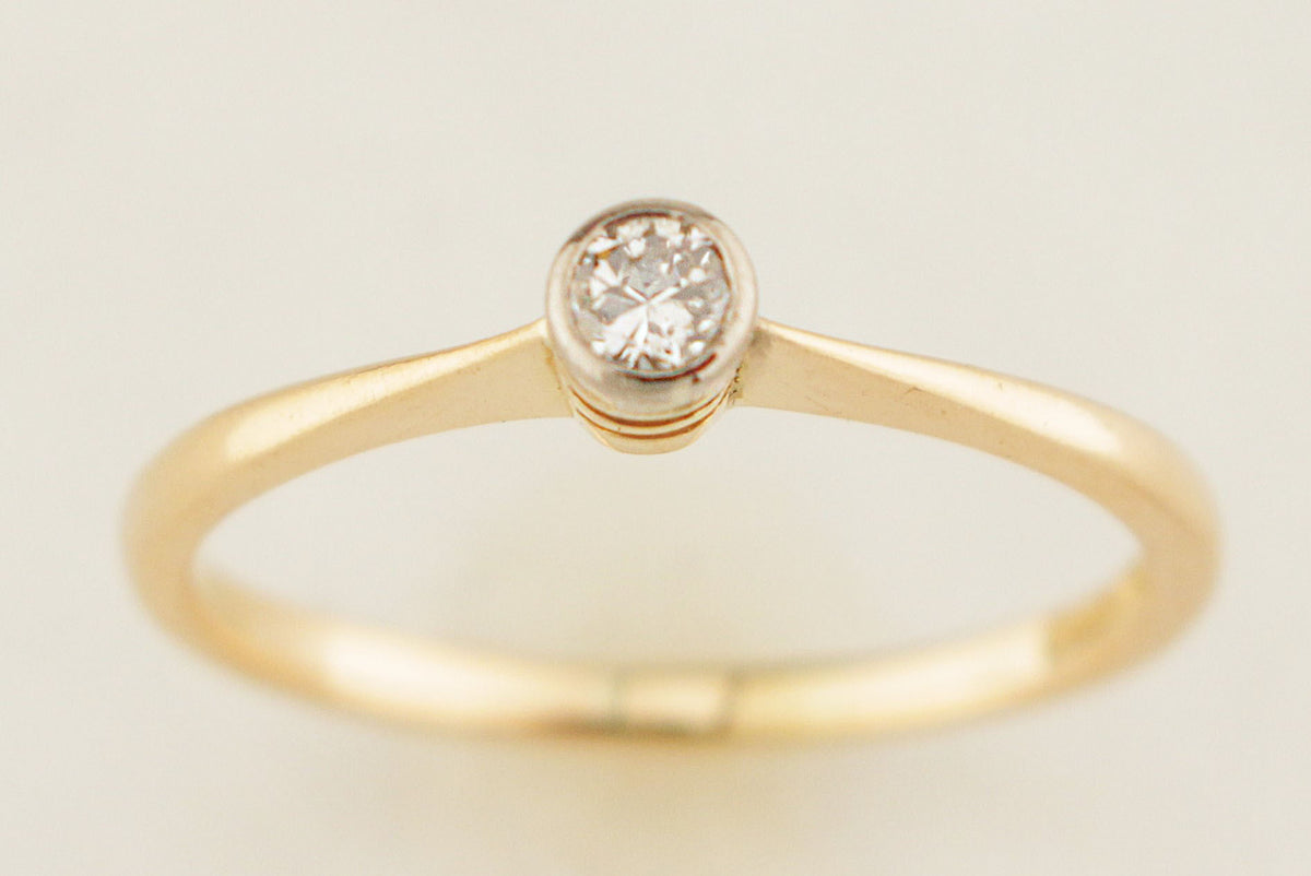 ANTIQUE AUSTRALIAN c1900 SOLITAIRE DIAMOND RING 18ct GOLD