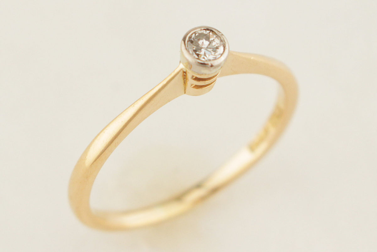 ANTIQUE AUSTRALIAN c1900 SOLITAIRE DIAMOND RING 18ct GOLD