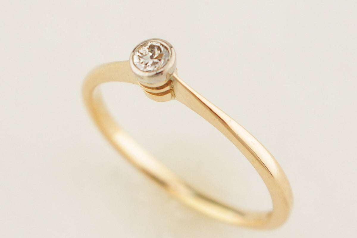 ANTIQUE AUSTRALIAN c1900 SOLITAIRE DIAMOND RING 18ct GOLD