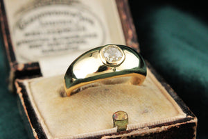 BESPOKE .55ct OLD MINE CUT DIAMOND RING 18ct GOLD