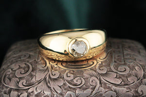 BESPOKE .55ct OLD MINE CUT DIAMOND RING 18ct GOLD