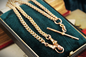 9ct gold double albert watch chain best sale