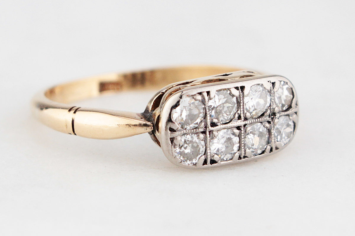 ANTIQUE EDWARDIAN .48ct DAIMOND RING 18ct GOLD &amp; PLATINUM