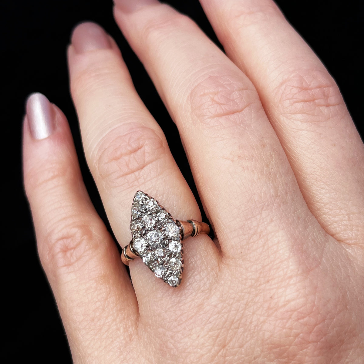 ANTIQUE AUSTRALIAN 1ct DIAMOND RING 15ct GOLD