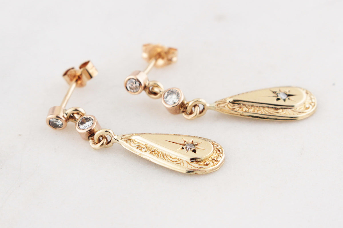 BESPOKE DIAMOND EARRINGS 9ct GOLD