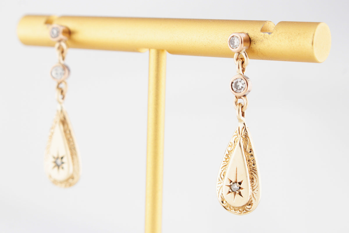 BESPOKE DIAMOND EARRINGS 9ct GOLD