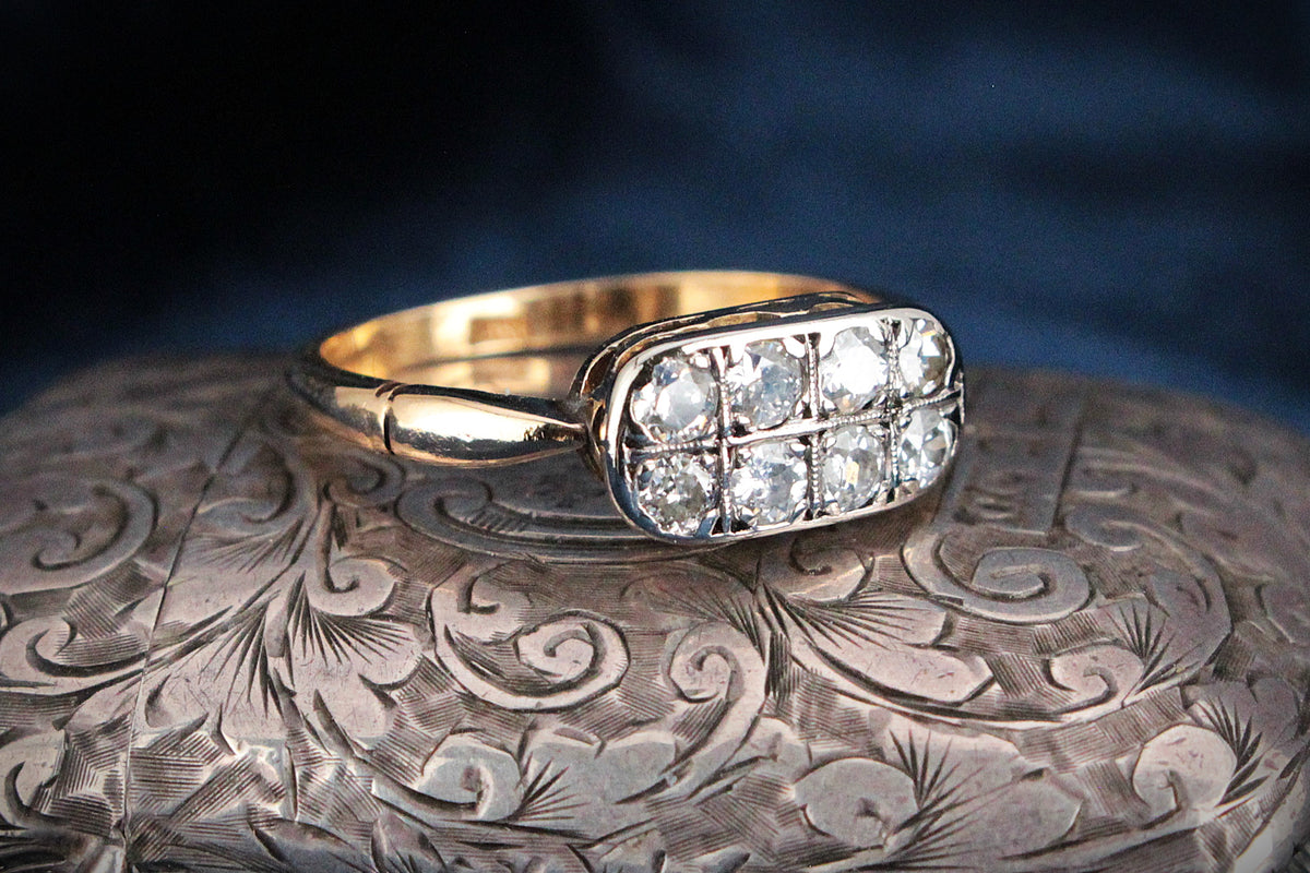 ANTIQUE EDWARDIAN .48ct DAIMOND RING 18ct GOLD &amp; PLATINUM