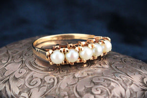 VINTAGE c1960/70 PEARL RING 9ct GOLD