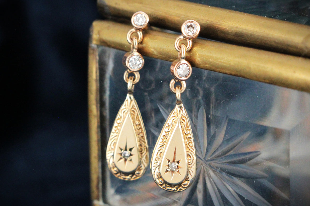 BESPOKE DIAMOND EARRINGS 9ct GOLD