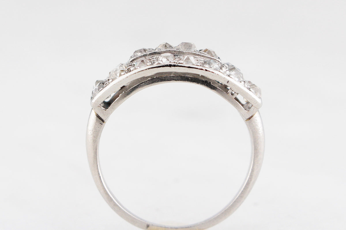 ANTIQUE EDWARDIAN 1.23ct OLD MINE CUT DIAMOND RING PLATINUM