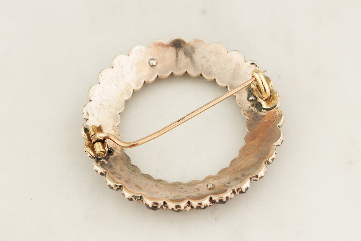 ANTIQUE EDWARDIAN c1915 BOHEMIAN GARNET BROOCH