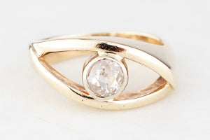 MID-CENTURY .55ct CHAMPAGNE DIAMOND RING  14ct GOLD