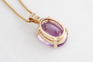 CONTEMPORARY 8.70ct AMETHYST PENDANT 9ct GOLD