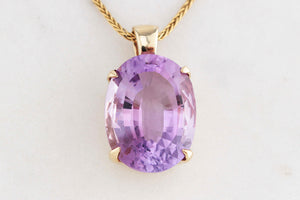 CONTEMPORARY 8.70ct AMETHYST PENDANT 9ct GOLD