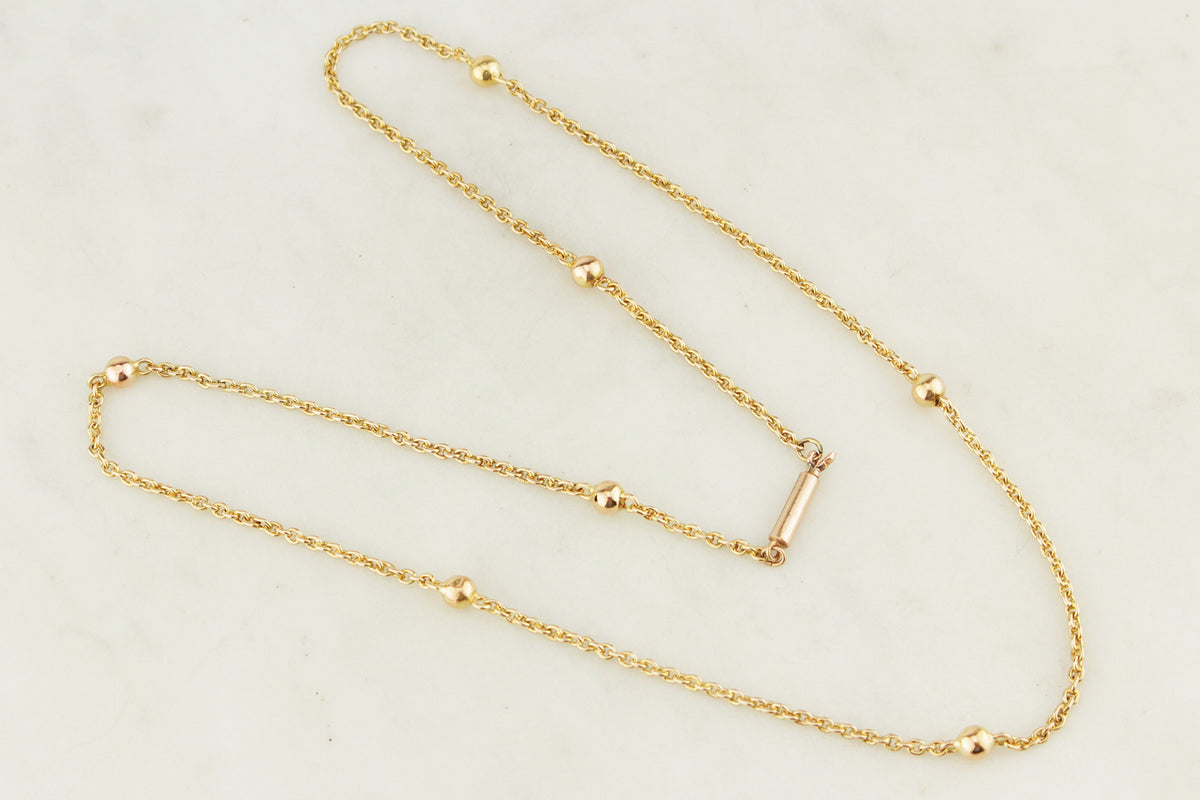 ANTIQUE EDWARDIAN c1900 15ct GOLD NECKLACE