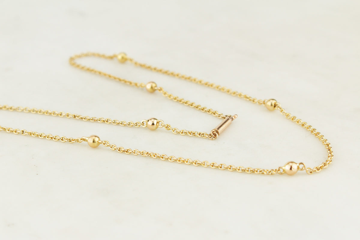 ANTIQUE EDWARDIAN c1900 15ct GOLD NECKLACE