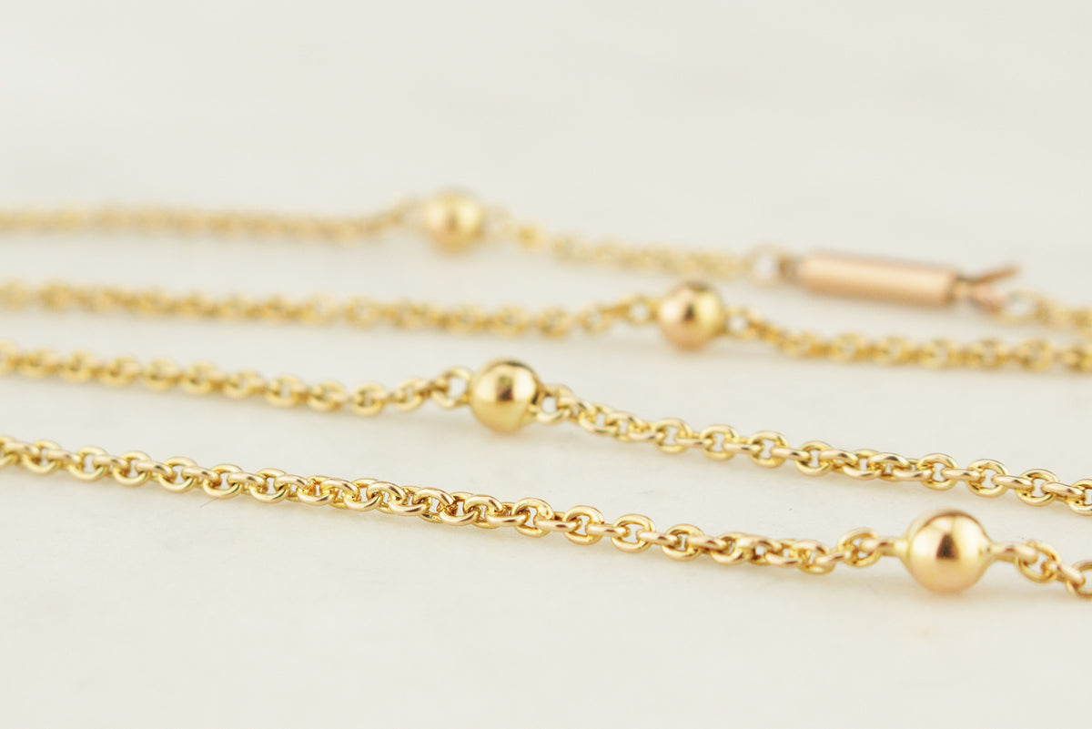 ANTIQUE EDWARDIAN c1900 15ct GOLD NECKLACE