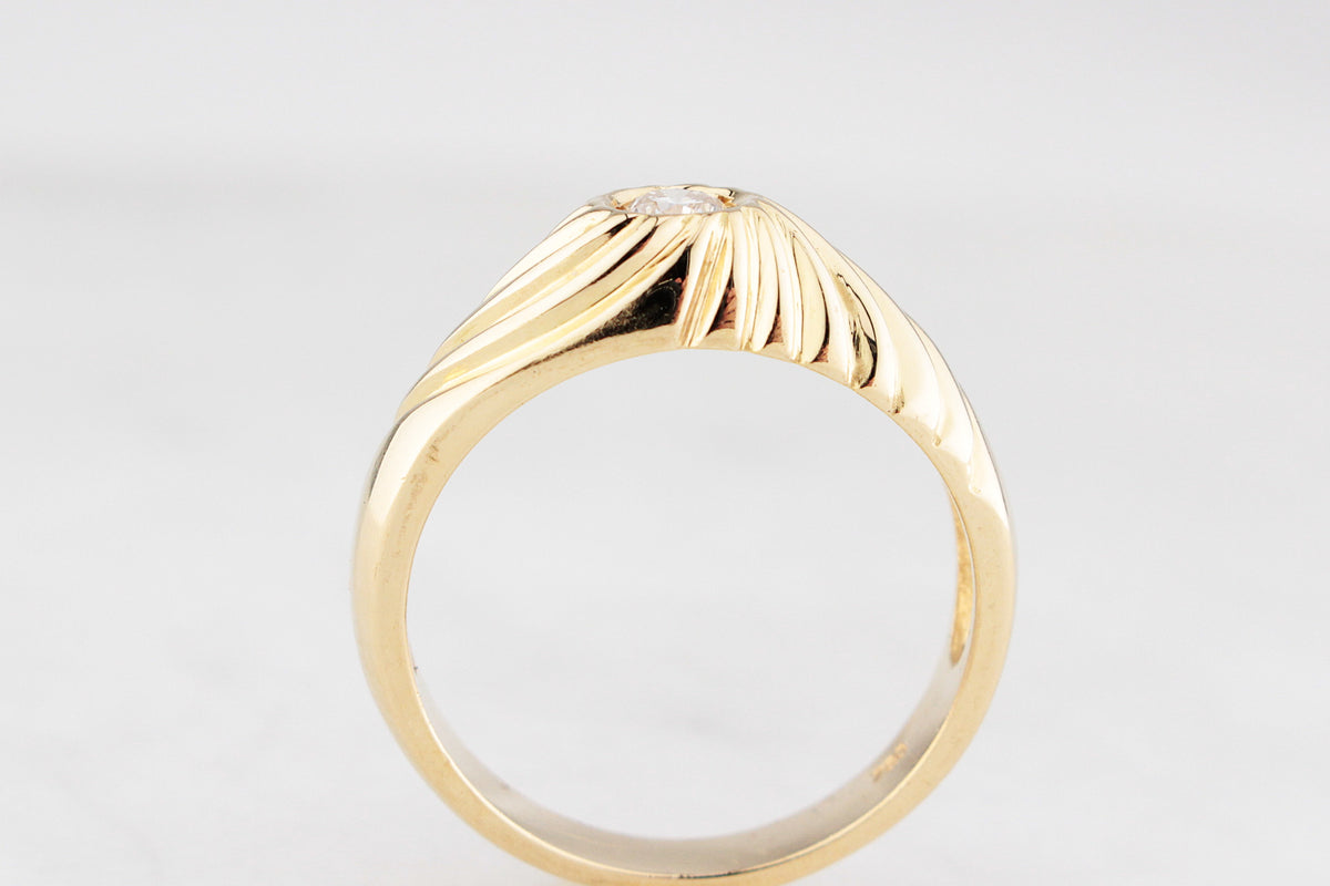 VINTAGE .25ct SOLITAIRE RING 18ct GOLD