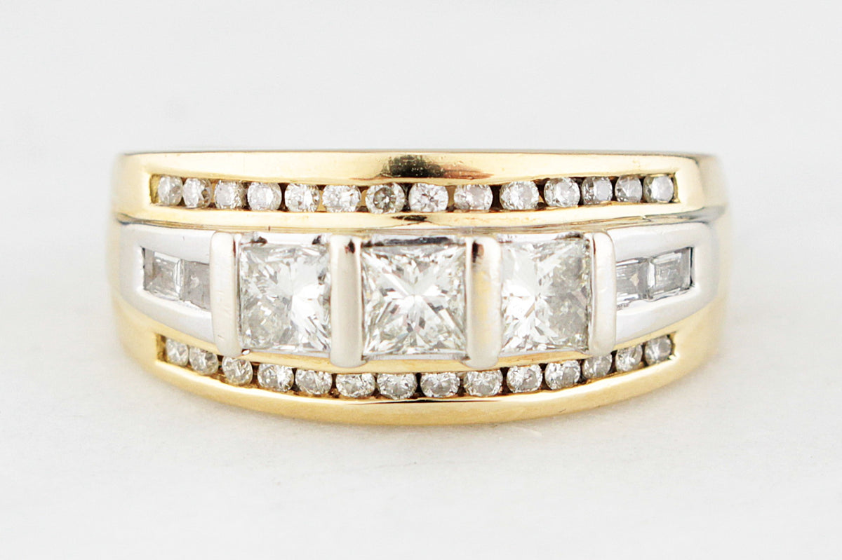 VINTAGE 1.33ct DIAMOND RING 18ct GOLD