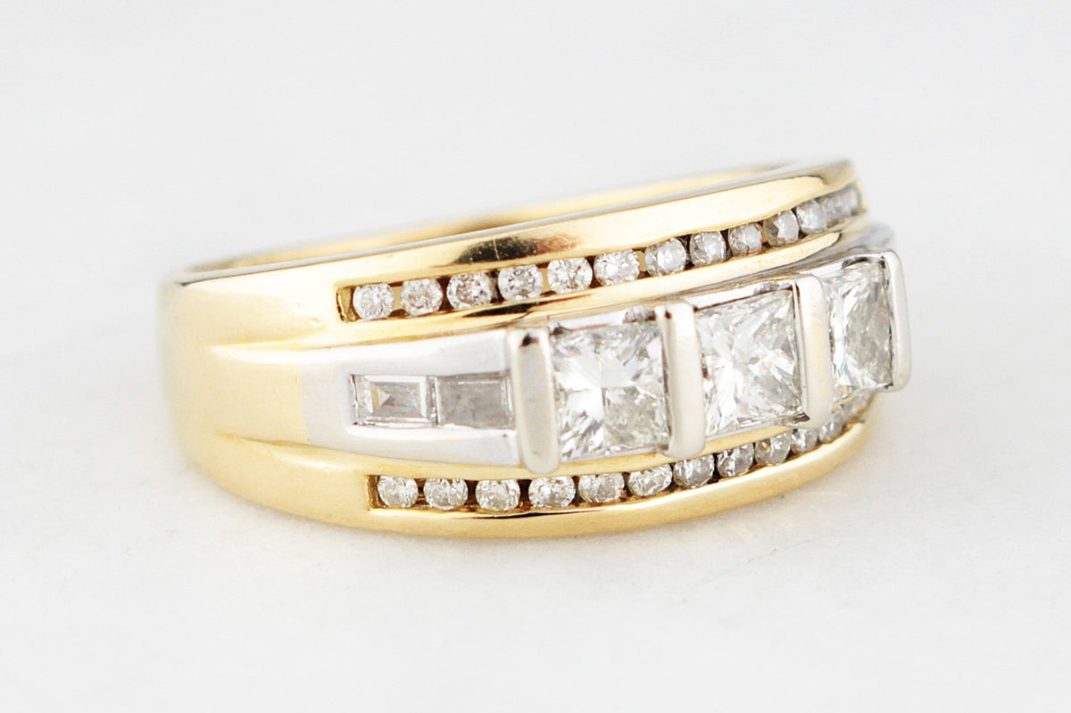VINTAGE 1.33ct DIAMOND RING 18ct GOLD