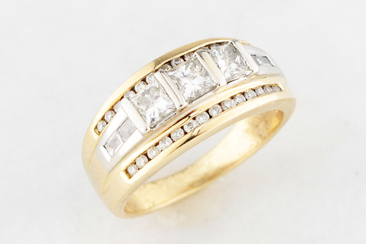 VINTAGE 1.33ct DIAMOND RING 18ct GOLD