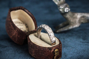 VINTAGE c1930’s SEVEN STONE .66ct DIAMOND HALF ETERNITY RING 18ct GOLD