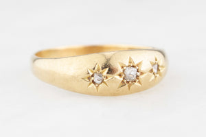 ANTIQUE EDWARDIAN 1918 DIAMOND RING 18CT GOLD