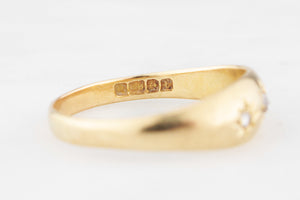 ANTIQUE EDWARDIAN 1918 DIAMOND RING 18CT GOLD