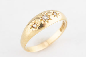 ANTIQUE EDWARDIAN 1918 DIAMOND RING 18CT GOLD