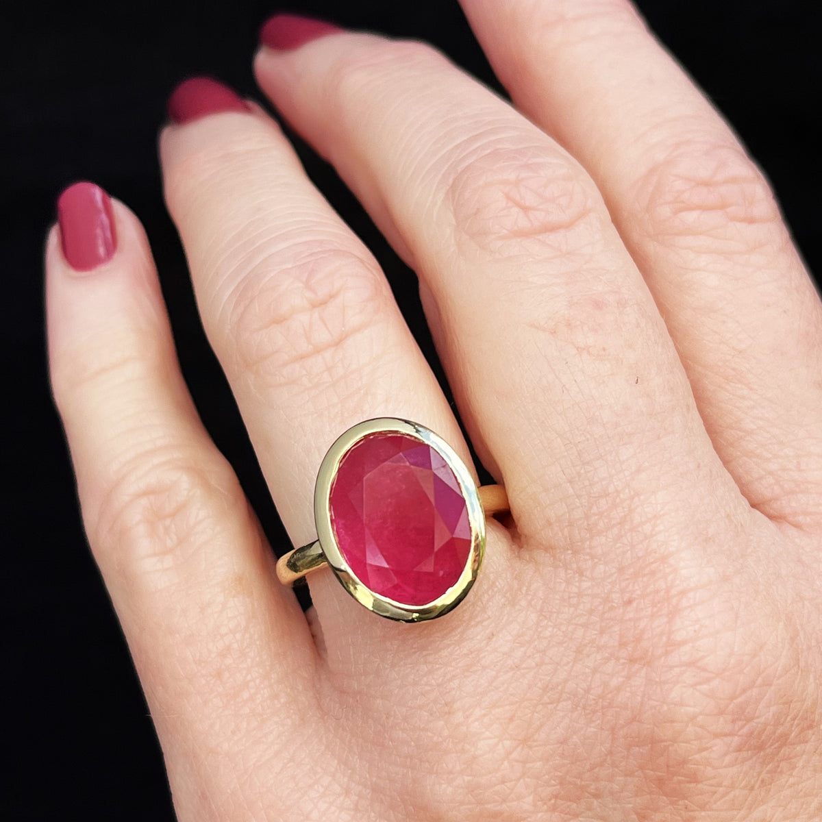 BESPOKE 11ct TOURMALINE RING IN 14ct GOLD