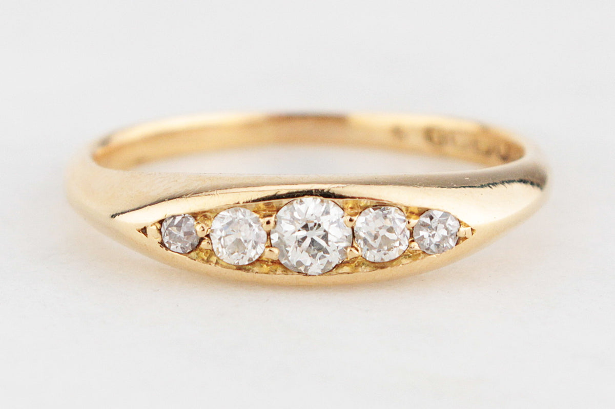 ANTIQUE EDWARDIAN 1912 DIAMOND RING 18ct GOLD