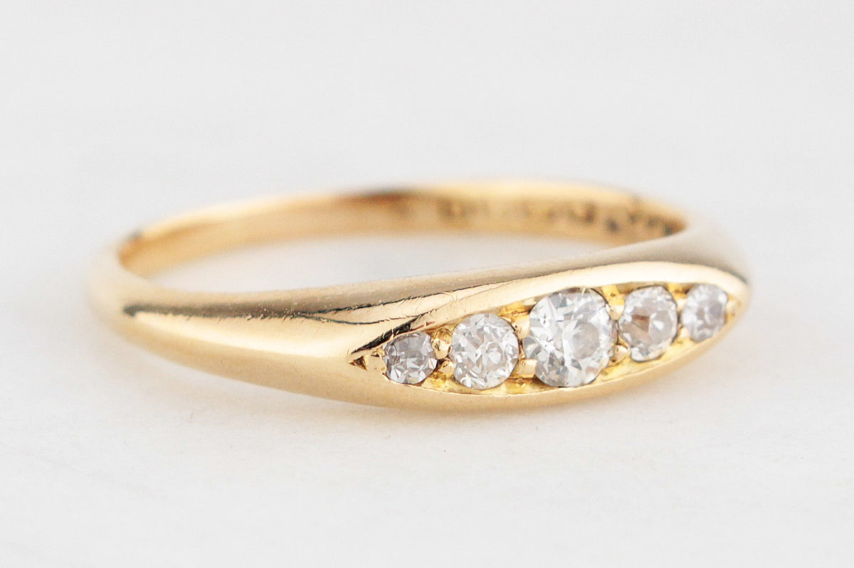 ANTIQUE EDWARDIAN 1912 DIAMOND RING 18ct GOLD