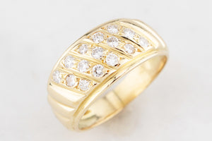 VINTAGE ITALIAN .45ct DIAMOND BAND 18ct GOLD
