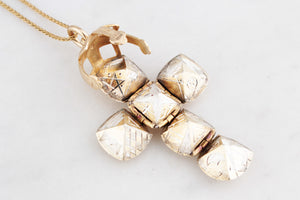 ANTIQUE EDWARDIAN MASONIC ORB PENDANT 9ct GOLD