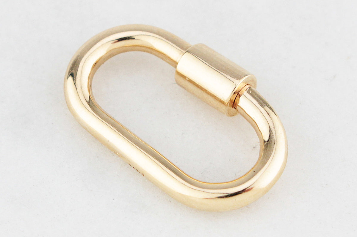 CARABINER CHARM BALE/EXTENDER 14ct GOLD