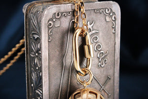 CARABINER CHARM BALE/EXTENDER 14ct GOLD