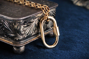 CARABINER CHARM BALE/EXTENDER 14ct GOLD
