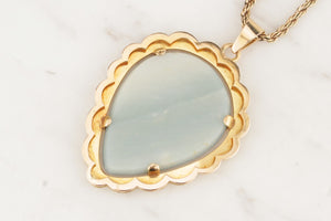 VINTAGE ESTATE c1940 OPAL TRIPLET PENDANT ON 18ct YELLOW GOLD