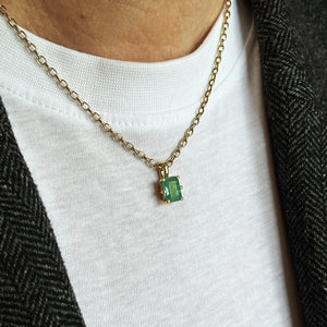 BESPOKE 2.75ct EMERALD PENDANT 10ct GOLD