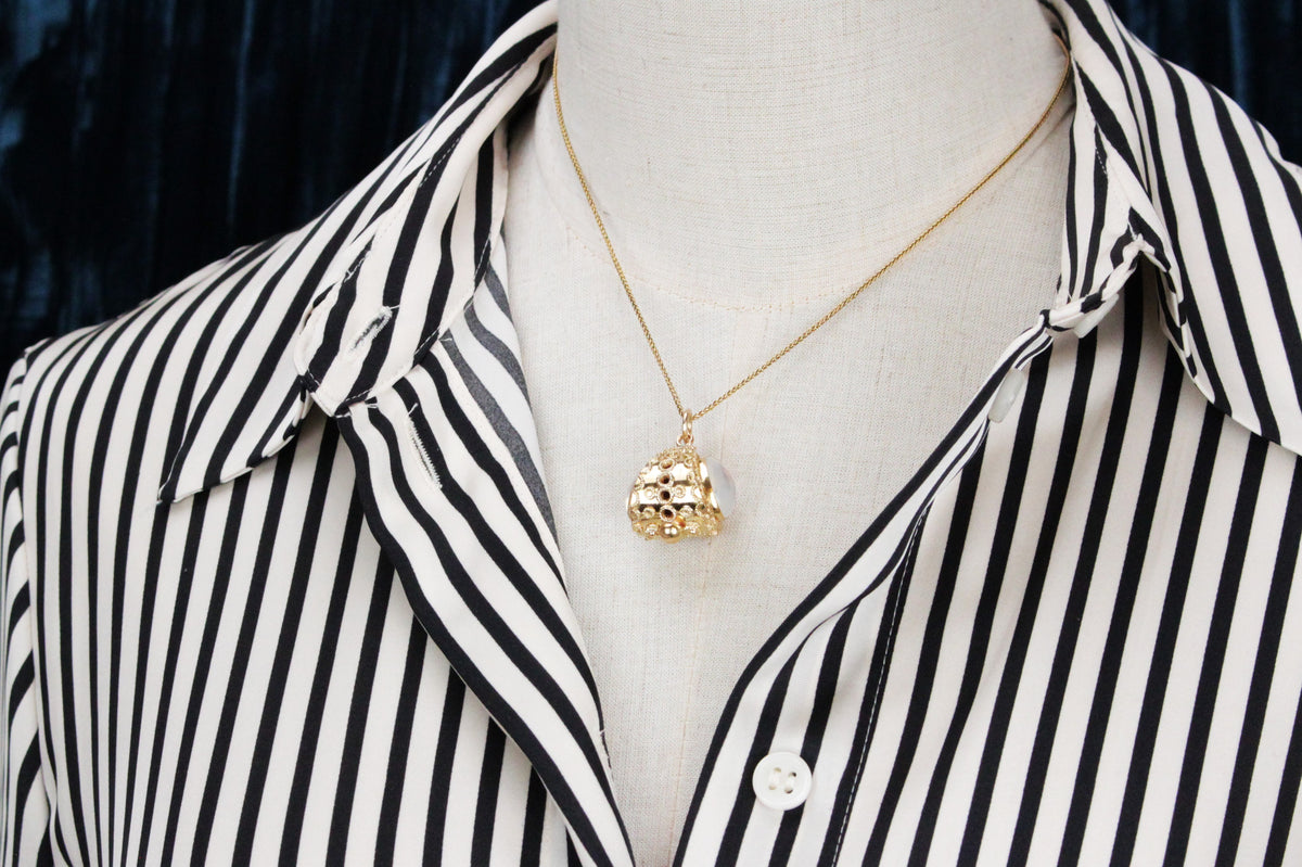 ANTIQUE VICTORIAN MOONSTONE PENDANT 18ct GOLD