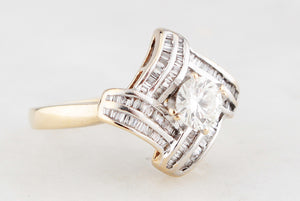 VINTAGE c1940/50 DIAMOND RING 14ct GOLD