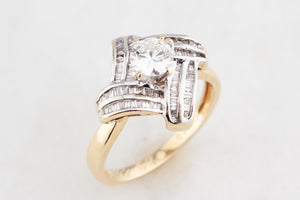 VINTAGE c1940/50 DIAMOND RING 14ct GOLD